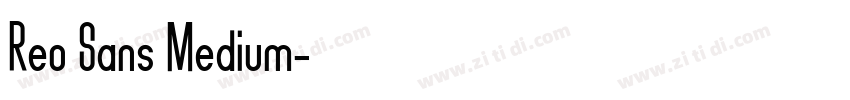 Reo Sans Medium字体转换